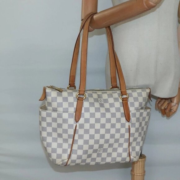 LOUIS VUITTON Damier Azur Totally PM Tote Bag N51261 LV Auth 138211 - Picture 3 of 16